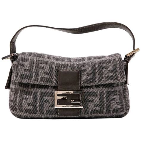 fendi vintage monogram bag|Fendi flat baguette.